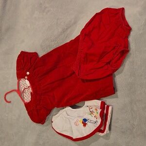 Nursery Rhyme Red Corduroy Dress